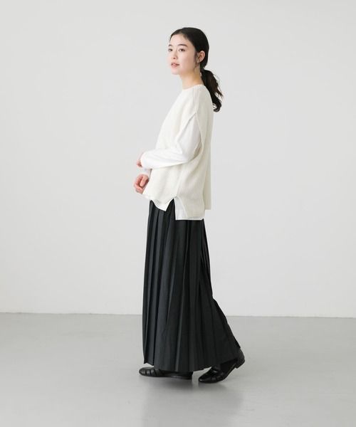 かぐれ(カグレ)の「ラッププリーツスカート(スカート・レディース・チャコールグレー/ブラック・FREE)」の21枚目の写真