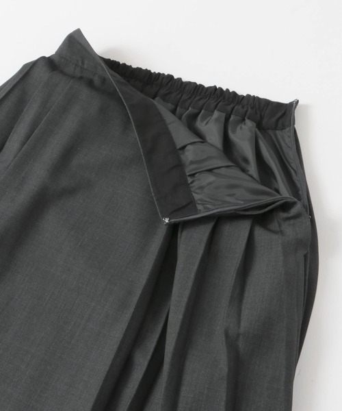かぐれ(カグレ)の「ラッププリーツスカート(スカート・レディース・チャコールグレー/ブラック・FREE)」の3枚目の写真