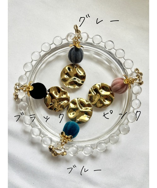 tone（トーン）の「【YM】カボチャチャーム　ステンレスイヤリング(MA)（イヤリング・レディース・ピンク/ブラック/グレー/ブルー・FREE）」の6枚目の写真