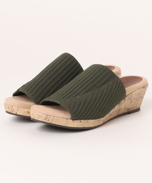 Piedi Nudi（ピエディヌーディ）の「NEW YORK STARS BOBSON 甲深ミュールサンダル（サンダル・レディース・イエロー/ライトグレー/ブラック/カーキ・S/M/L/LL）」の3枚目の写真