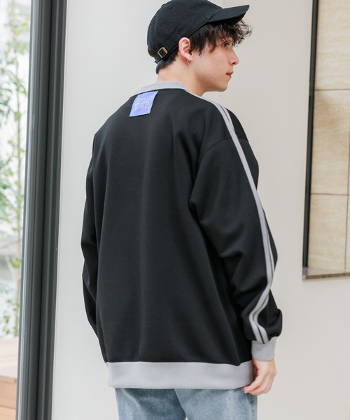 PERSON'S（パーソンズ）の「【PERSON’S/パーソンズ】袖サイドライン/ポンチゲームシャツプルオーバースウェット（Tシャツ/カットソー・メンズ・ブルー/ブラック/ホワイト・LARGE/MEDIUM）」の11枚目の写真