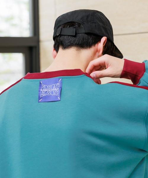 PERSON'S（パーソンズ）の「【PERSON’S/パーソンズ】袖サイドライン/ポンチゲームシャツプルオーバースウェット（Tシャツ/カットソー・メンズ・ブルー/ブラック/ホワイト・LARGE/MEDIUM）」の16枚目の写真