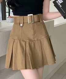 DIAVEL | ベルト付きプリーツミニスカート(スカート)