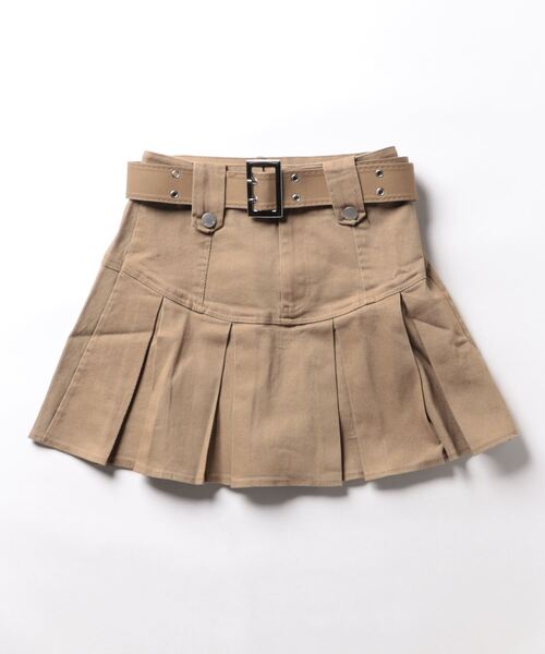 DIAVEL（ディアベル）の「ベルト付きプリーツミニスカート（スカート・レディース・ブラック/カーキ/ブラウン・S/M/L）」の7枚目の写真