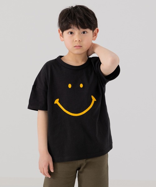 SMILEY FACE(スマイリーフェイス)の「スマイリーフェイス 半袖Tシャツ(Tシャツ/カットソー・キッズ・A/H/E/F/B/G/D/C・80cm/90cm/100cm/110cm/120cm/130cm/140cm)」の1枚目の写真