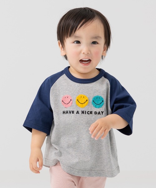 SMILEY FACE(スマイリーフェイス)の「スマイリーフェイス 半袖Tシャツ(Tシャツ/カットソー・キッズ・A/H/E/F/B/G/D/C・80cm/90cm/100cm/110cm/120cm/130cm/140cm)」の6枚目の写真