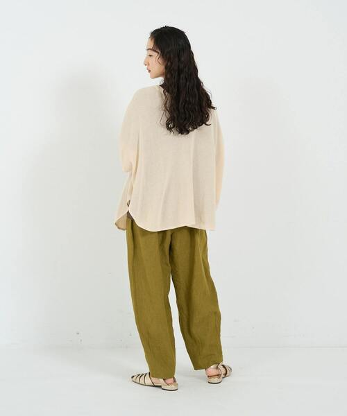 conges payes ADIEU TRISTESSE（コンジェ ペイエ アデュートリステス）の「リネンコットンワッフル2wayプルオーバー（ベスト・レディース・グレー/ベージュ/サックスブルー・FREE）」の6枚目の写真