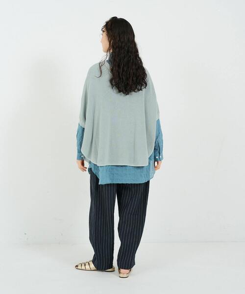 conges payes ADIEU TRISTESSE（コンジェ ペイエ アデュートリステス）の「リネンコットンワッフル2wayプルオーバー（ベスト・レディース・グレー/ベージュ/サックスブルー・FREE）」の11枚目の写真