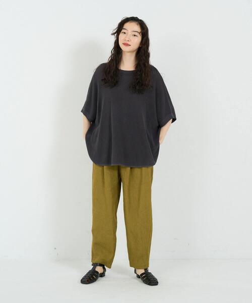 conges payes ADIEU TRISTESSE（コンジェ ペイエ アデュートリステス）の「リネンコットンワッフル2wayプルオーバー（ベスト・レディース・グレー/ベージュ/サックスブルー・FREE）」の14枚目の写真