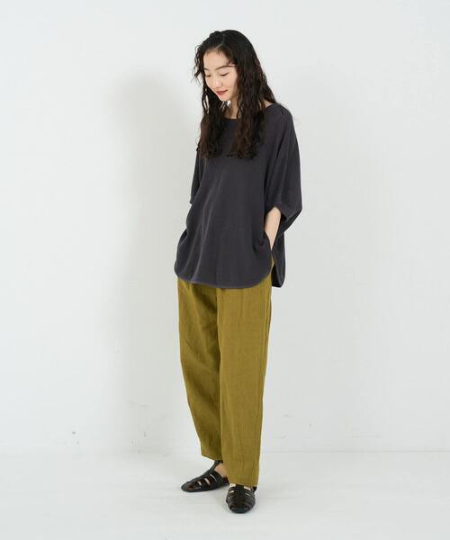 conges payes ADIEU TRISTESSE（コンジェ ペイエ アデュートリステス）の「リネンコットンワッフル2wayプルオーバー（ベスト・レディース・グレー/ベージュ/サックスブルー・FREE）」の15枚目の写真