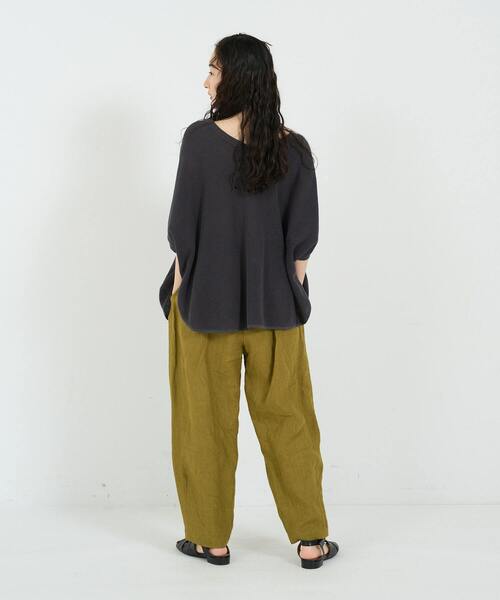 conges payes ADIEU TRISTESSE（コンジェ ペイエ アデュートリステス）の「リネンコットンワッフル2wayプルオーバー（ベスト・レディース・グレー/ベージュ/サックスブルー・FREE）」の16枚目の写真