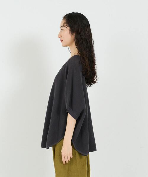 conges payes ADIEU TRISTESSE（コンジェ ペイエ アデュートリステス）の「リネンコットンワッフル2wayプルオーバー（ベスト・レディース・グレー/ベージュ/サックスブルー・FREE）」の18枚目の写真