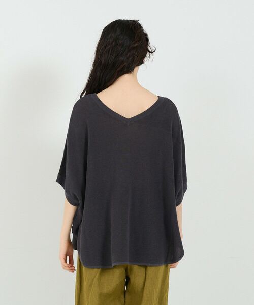 conges payes ADIEU TRISTESSE（コンジェ ペイエ アデュートリステス）の「リネンコットンワッフル2wayプルオーバー（ベスト・レディース・グレー/ベージュ/サックスブルー・FREE）」の19枚目の写真