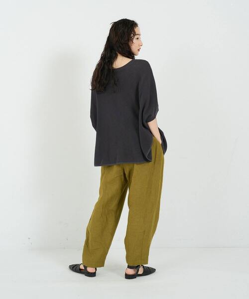 conges payes ADIEU TRISTESSE（コンジェ ペイエ アデュートリステス）の「リネンコットンワッフル2wayプルオーバー（ベスト・レディース・グレー/ベージュ/サックスブルー・FREE）」の22枚目の写真