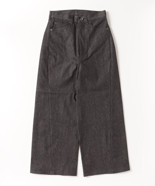 ROBES&CONFECTIONS（ローブスコンフェクションズ）の「Robes & Confections/ローブス&コンフェクションズ/KAIHARA Super Stretch Denim Baggy Pants KRC-P03-002（デニムパンツ・レディース・ホワイト/ブラック/その他35・1）」の2枚目の写真