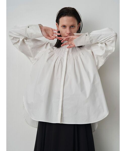 ELENDEEK（エレンディーク）の「ラグランスリーブシャツブラウス（シャツ/ブラウス・レディース・ブラック/オフホワイト・FREE）」の4枚目の写真