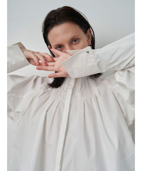 ELENDEEK（エレンディーク）の「ラグランスリーブシャツブラウス（シャツ/ブラウス・レディース・ブラック/オフホワイト・FREE）」の5枚目の写真