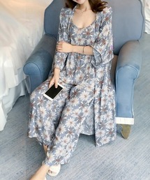 ルームウェア/パジャマ（ブルー・ネイビー/青色系・花柄