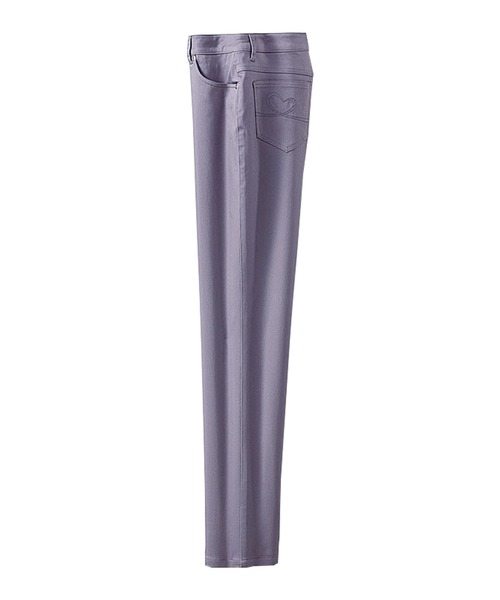 BELLUNA PLUS(ベルーナ)の「ヒンヤリ×サラリ綿サテンカラーパンツ股下69cm(その他パンツ・レディース・イエロー系/エメラルド/パープル系/ピンク/ライトグレー系/カーキ系/イエロー/ブラック/アイボリー/オフホワイト/ミント・X-LARGE/LARGE/MEDIUM/SMALL)」の8枚目の写真