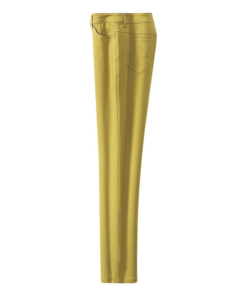 BELLUNA PLUS(ベルーナ)の「ヒンヤリ×サラリ綿サテンカラーパンツ股下69cm(その他パンツ・レディース・イエロー系/エメラルド/パープル系/ピンク/ライトグレー系/カーキ系/イエロー/ブラック/アイボリー/オフホワイト/ミント・X-LARGE/LARGE/MEDIUM/SMALL)」の10枚目の写真