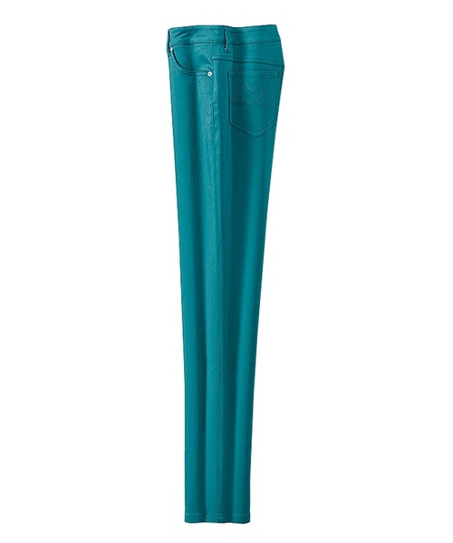 BELLUNA PLUS(ベルーナ)の「ヒンヤリ×サラリ綿サテンカラーパンツ股下69cm(その他パンツ・レディース・イエロー系/エメラルド/パープル系/ピンク/ライトグレー系/カーキ系/イエロー/ブラック/アイボリー/オフホワイト/ミント・X-LARGE/LARGE/MEDIUM/SMALL)」の5枚目の写真