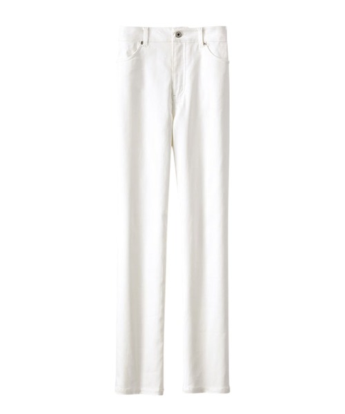 BELLUNA PLUS(ベルーナ)の「ヒンヤリ×サラリ綿サテンカラーパンツ股下69cm(その他パンツ・レディース・イエロー系/エメラルド/パープル系/ピンク/ライトグレー系/カーキ系/イエロー/ブラック/アイボリー/オフホワイト/ミント・X-LARGE/LARGE/MEDIUM/SMALL)」の16枚目の写真