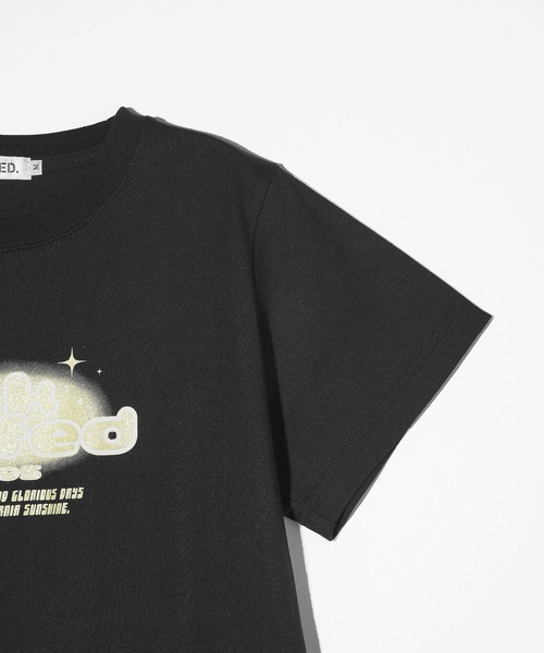 MILKFED.（ミルクフェド）の「SPARKLE LOGO COMPACT S/S TEE（Tシャツ/カットソー・レディース・ホワイト/ライトグリーン/ブラック・S/M）」の7枚目の写真