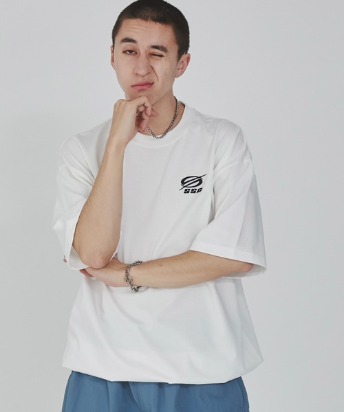 WEGO（ウィゴー）の「WEGO/ワンポイントロゴドロストT（Tシャツ/カットソー・メンズ・ブラック/ホワイト・LARGE/MEDIUM）」の13枚目の写真