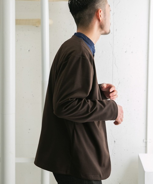 URBAN RESEARCH ROSSO MEN（アーバンリサーチロッソメン）の「『WEB限定』『セットアップ対応』ポンチトッパーカーディガン（カーディガン/ボレロ・メンズ・ブラウン/ネイビー/ブラック・MEDIUM/LARGE）」の17枚目の写真