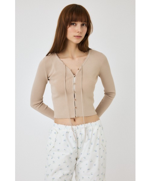マウジー moussy ループカーディガン MOUSSY（マウジー）の「LOOP ACCENT ニットカーディガン（カーディガン