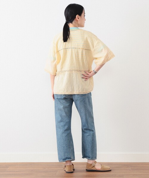 BEAMS BOY(ビームスボーイ)の「BEAMS BOY / ヴィンテージ レース ピンタック(シャツ/ブラウス・レディース・ブラック/オフホワイト/クリーム・ONE SIZE)」の9枚目の写真
