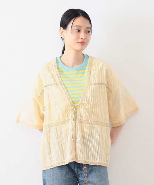 BEAMS BOY(ビームスボーイ)の「BEAMS BOY / ヴィンテージ レース ピンタック(シャツ/ブラウス・レディース・ブラック/オフホワイト/クリーム・ONE SIZE)」の10枚目の写真