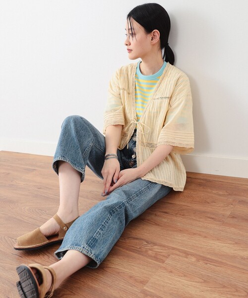 BEAMS BOY(ビームスボーイ)の「BEAMS BOY / ヴィンテージ レース ピンタック(シャツ/ブラウス・レディース・ブラック/オフホワイト/クリーム・ONE SIZE)」の14枚目の写真