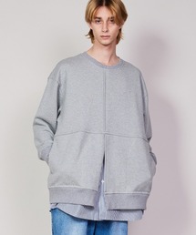 rehacer | rehacer : Slit Fake Layered CS / スリット フェイク レイヤード カットソー(スウェット)