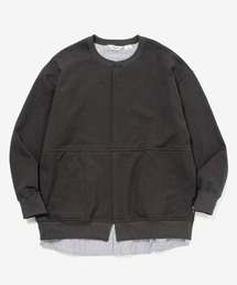 rehacer（レアセル）の「rehacer : Slit Fake Layered CS / スリット フェイク レイヤード カットソー（スウェット）」