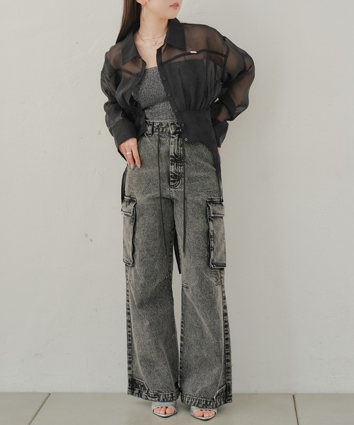 チコオーダーページ パイピング刺繍ハーフジップスウェット（スウェット）｜Chico