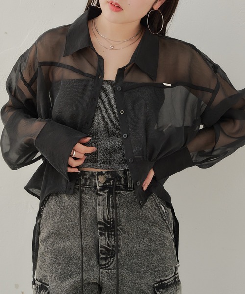 セール】ガーターデザインマルチシャツ（シャツ/ブラウス