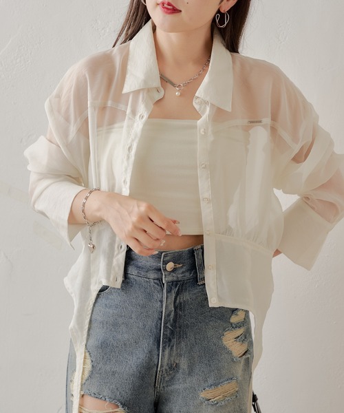 セール】ガーターデザインマルチシャツ（シャツ/ブラウス