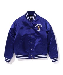 A BATHING APE | GO APE POINTER COLLEGE NYLON VARSITY JACKET(ミリタリージャケット)