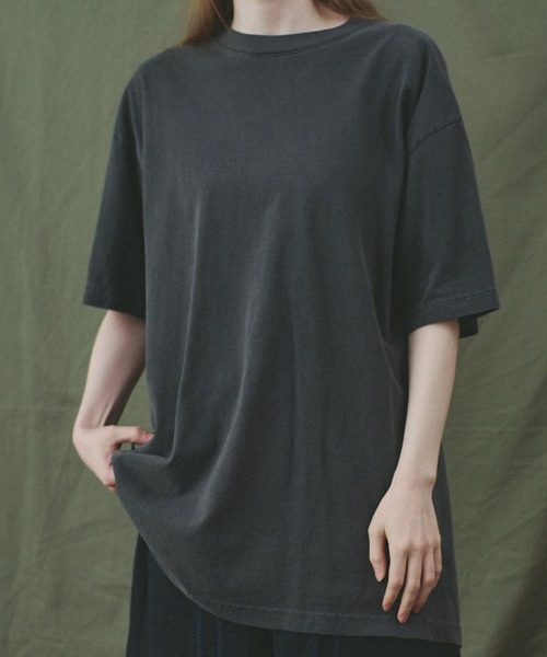 LOS ANGELES APPAREL(ロサンゼルスアパレル)の「Los Angeles Apparel ピグメントダイ 6.5オンス クルーネック 半袖 Tシャツ(Tシャツ/カットソー・メンズ・グレー/ブラック/サーモンピンク/ブラウン・X-LARGE/LARGE/MEDIUM)」の8枚目の写真