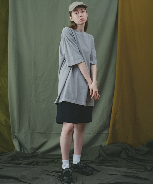 LOS ANGELES APPAREL(ロサンゼルスアパレル)の「Los Angeles Apparel ピグメントダイ 6.5オンス クルーネック 半袖 Tシャツ(Tシャツ/カットソー・メンズ・グレー/ブラック/サーモンピンク/ブラウン・X-LARGE/LARGE/MEDIUM)」の9枚目の写真