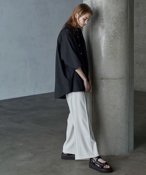 SERACE】Shark high sole double strap sandal / シャークハイ