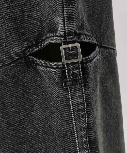 HARE（ハレ）の「カットアウトワイドデニムパンツ(HARE)（デニムパンツ・メンズ・グレー/ブラック・SMALL/MEDIUM）」の15枚目の写真