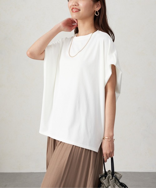 Chez toi（シェトワ）の「ショルダータックランダムリブプルオーバー（Tシャツ/カットソー・レディース・ブラック/オフホワイト/ブルー/イエロー・FREE）」の14枚目の写真