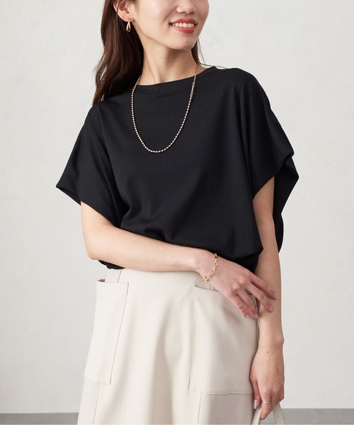 Chez toi（シェトワ）の「ショルダータックランダムリブプルオーバー（Tシャツ/カットソー・レディース・ブラック/オフホワイト/ブルー/イエロー・FREE）」の19枚目の写真