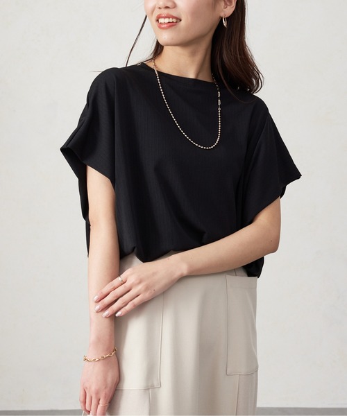 Chez toi（シェトワ）の「ショルダータックランダムリブプルオーバー（Tシャツ/カットソー・レディース・ブラック/オフホワイト/ブルー/イエロー・FREE）」の20枚目の写真