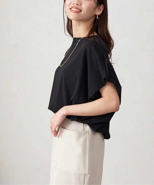 Chez toi（シェトワ）の「ショルダータックランダムリブプルオーバー（Tシャツ/カットソー・レディース・ブラック/オフホワイト/ブルー/イエロー・FREE）」の21枚目の写真
