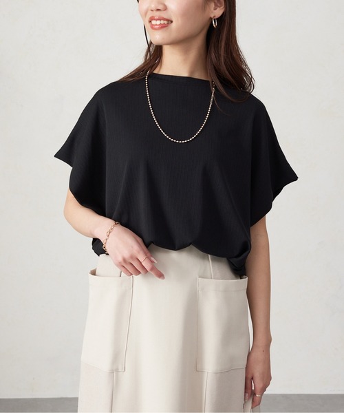 Chez toi（シェトワ）の「ショルダータックランダムリブプルオーバー（Tシャツ/カットソー・レディース・ブラック/オフホワイト/ブルー/イエロー・FREE）」の22枚目の写真