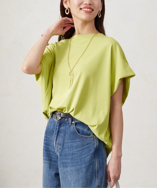 Chez toi（シェトワ）の「ショルダータックランダムリブプルオーバー（Tシャツ/カットソー・レディース・ブラック/オフホワイト/ブルー/イエロー・FREE）」の5枚目の写真