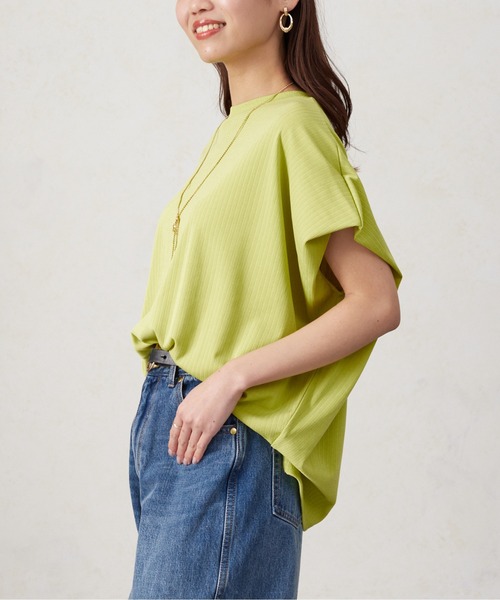 Chez toi（シェトワ）の「ショルダータックランダムリブプルオーバー（Tシャツ/カットソー・レディース・ブラック/オフホワイト/ブルー/イエロー・FREE）」の6枚目の写真
